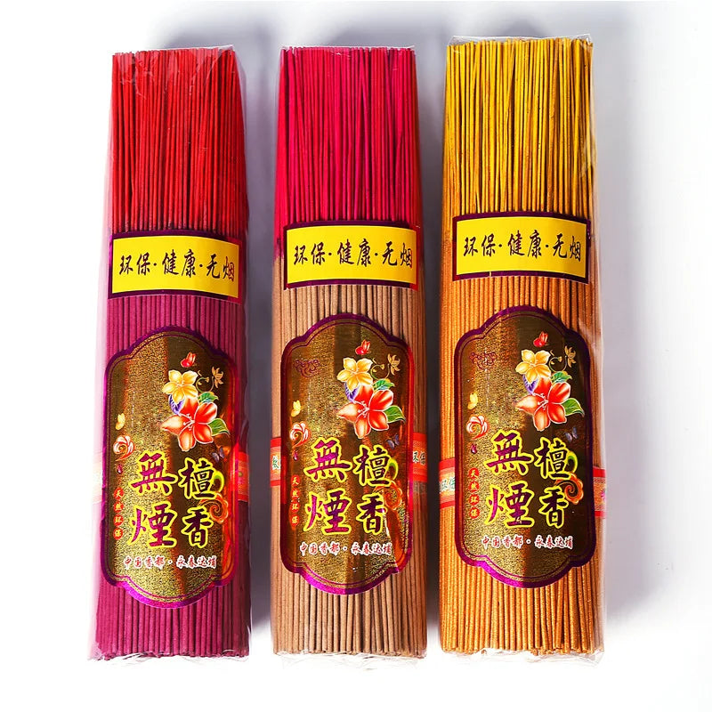 Smokeless Sandalwood Incense Sticks 500g Natrual Bamboo Hosehold Joss Sticks for Buddhist Supplies Wholesale Bulk Incense